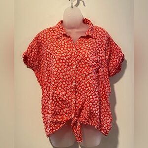 Old Navy Short Sleeve Floral Button Down